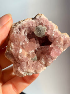 Pink Amethyst + Calcite Geode Raw - Dragon Mama Crystals 