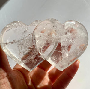Clear Quartz Twin Hearts - Dragon Mama Crystals 