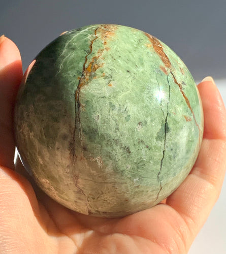 Green Opal Sphere - Dragon Mama Crystals 