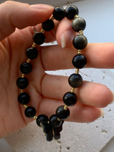 Load image into Gallery viewer, Golden obsidian black butterfly bracelet. - Dragon Mama Crystals 