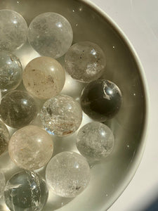 Clear Quartz Mini Spheres - Dragon Mama Crystals 