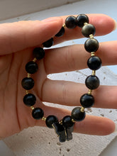 Load image into Gallery viewer, Golden obsidian black butterfly bracelet. - Dragon Mama Crystals 