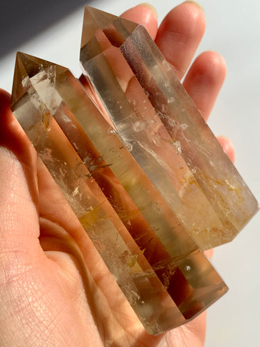 Smokey Quartz Golden Healer Towers | Intuitively Chosen - Dragon Mama Crystals 