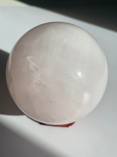 Pink Calcite Sphere - Dragon Mama Crystals 