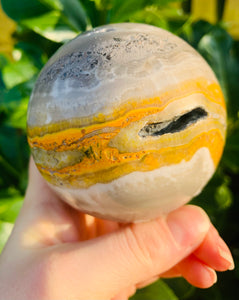 Bumble Bee Jasper Large Sphere - Dragon Mama Crystals 