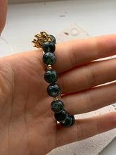 Load image into Gallery viewer, Moss Agate Golden Elephant Bracelet - Dragon Mama Crystals 