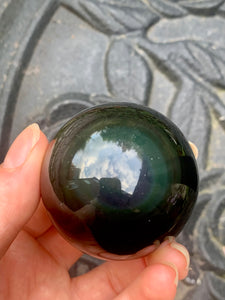 Rainbow Obsidian Large Spheres - Dragon Mama Crystals 