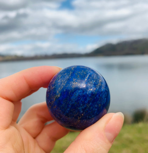 Lapis Lazuli Sphere - Dragon Mama Crystals 