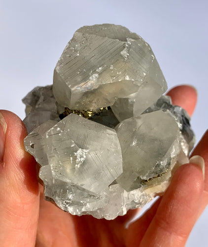 Calcite and Pyrite Raw - Dragon Mama Crystals 