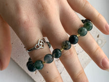Load image into Gallery viewer, Moss Agate Golden Elephant Bracelet - Dragon Mama Crystals 
