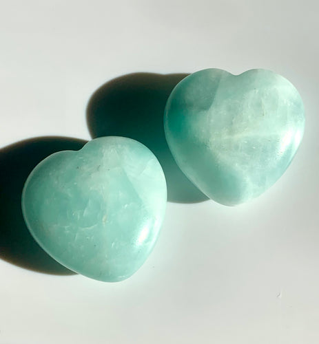 Aquamarine mini hearts | Intuitively chosen - Dragon Mama Crystals 