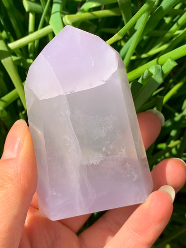 Lavender Yttrium Fluorite Tower - Dragon Mama Crystals 