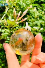 Load image into Gallery viewer, Golden Healer Smokey Crystal Palm Stones - Dragon Mama Crystals 