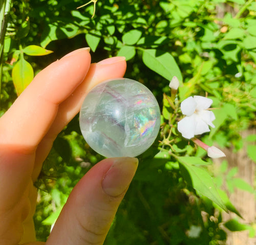 Fluorite Rainbow Crystal Mini Spheres - Dragon Mama Crystals 