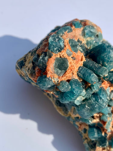Apatite Raw On Matrix - Dragon Mama Crystals 