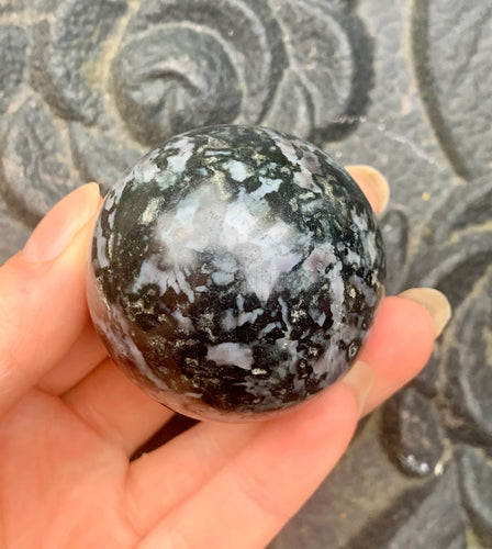 Mystic Merlinite (Indigo Gabbro) Sphere - Dragon Mama Crystals 