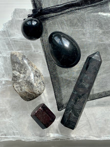 Healing Trauma Black Crystal Gift Set - Dragon Mama Crystals 