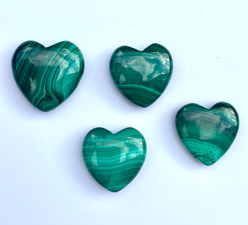 Malachite Mini Hearts - Dragon Mama Crystals 