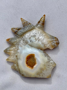 Yellow Carnelian Agate Unicorn - Dragon Mama Crystals 