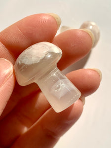 Flower Agate Mushroom - Dragon Mama Crystals 