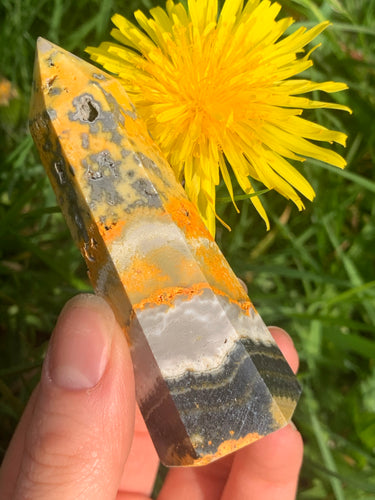 Bumble Bee Jasper Tower - Dragon Mama Crystals 
