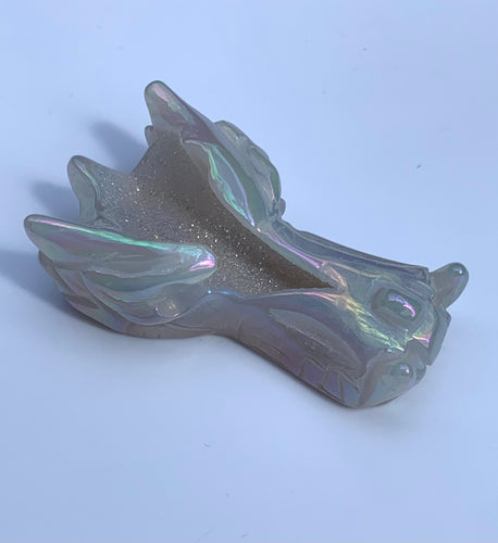 Leader Rainbow Lyran Sky Agate Baby Dragon - Dragon Mama Crystals 