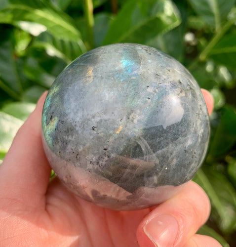 Labradorite Blue Flash High Grade - Planet earth - Orange, Blue, Yellow. 2 - Dragon Mama Crystals 