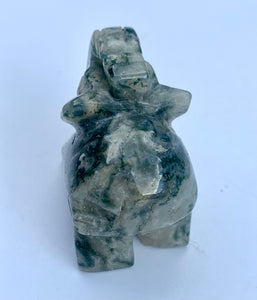 Moss Agate Elephant - Dragon Mama Crystals 
