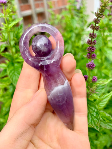 Amethyst Crystal Womb Goddess - Dragon Mama Crystals 