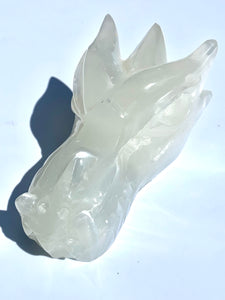 Selenite Dragon - Dragon Mama Crystals 