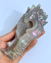 Load image into Gallery viewer, Serene Otherworldly Fae Rainbow | Aura Agate dragon - Dragon Mama Crystals 