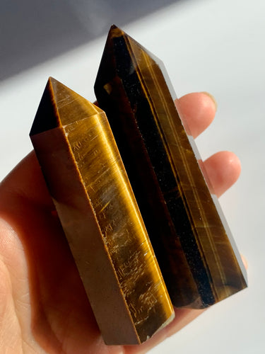 Tigers Eye Towers - Dragon Mama Crystals 