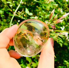 Load image into Gallery viewer, Golden Healer Smokey Crystal Palm Stones - Dragon Mama Crystals 
