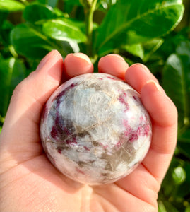 Rubellite Tourmaline Sphere - Dragon Mama Crystals 