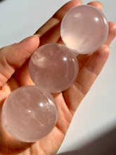 Load image into Gallery viewer, Gem Ice Rose Quartz Spheres - Dragon Mama Crystals 