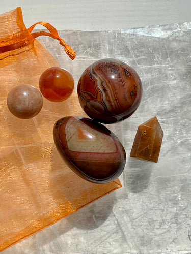 Womb Healing Orange Gift Set 02 - Dragon Mama Crystals 