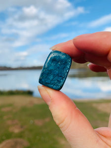 Blue Apatite Tumbles - Dragon Mama Crystals 