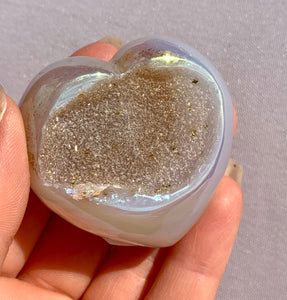 Aura Agate Heart - Dragon Mama Crystals 