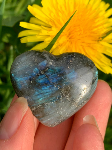 Labradorite Heart 03 - Dragon Mama Crystals 