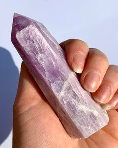 Kunzite Tower - Dragon Mama Crystals 