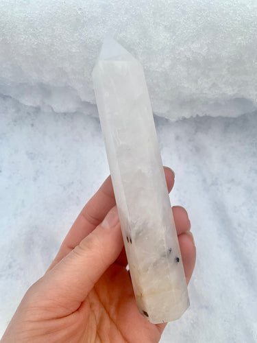 Tourmaline in Quartz Point - Dragon Mama Crystals 