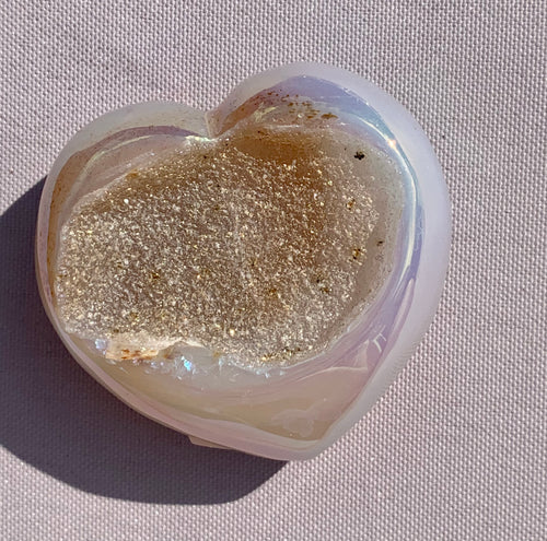 Aura Agate Heart - Dragon Mama Crystals 
