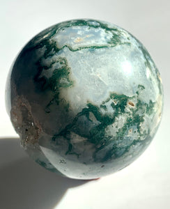Moss Agate Sphere - Dragon Mama Crystals 