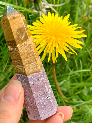 Rare Pink Ocean Jasper Tower - Dragon Mama Crystals 