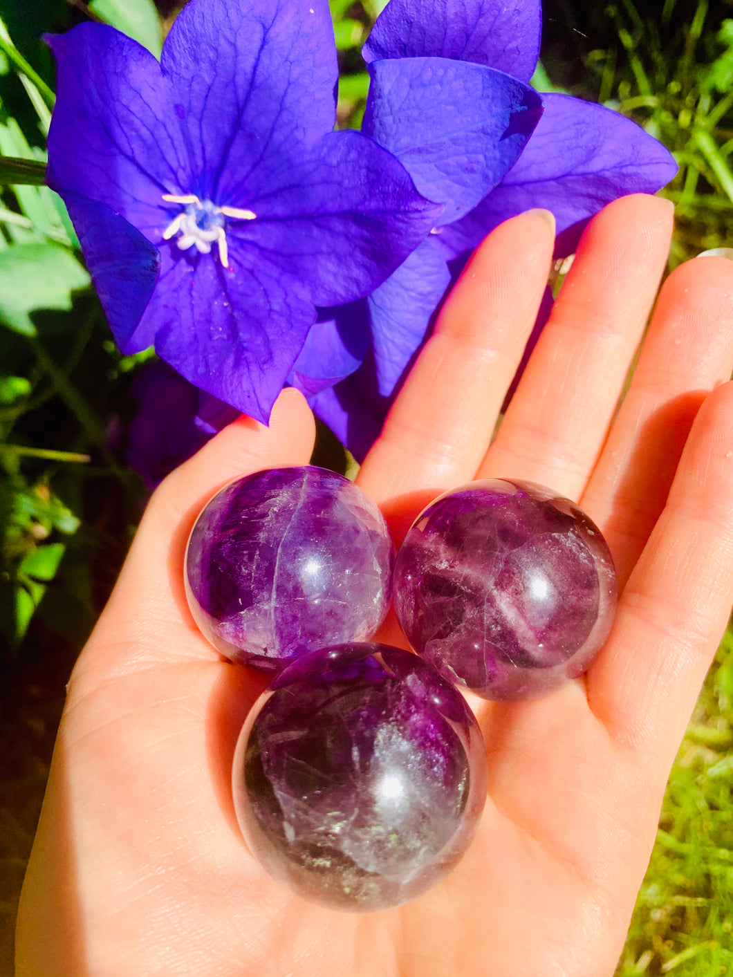 Fluorite Rainbow Crystal Mini Spheres - Dragon Mama Crystals 
