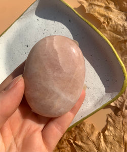Morganite Peach Rare Large Palm Stone - Dragon Mama Crystals 