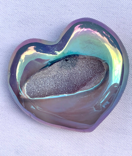 Aura Agate Heart - Dragon Mama Crystals 