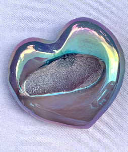 Aura Agate Heart - Dragon Mama Crystals 