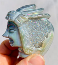 Load image into Gallery viewer, Aura Agate Druzy Native American Carving - Dragon Mama Crystals 