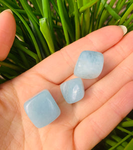 Aquamarine Tumble Stone Cubes. - Dragon Mama Crystals 